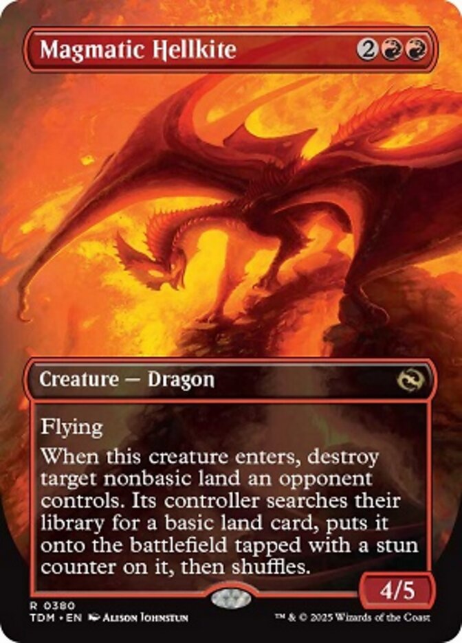 Borderless Magmatic Hellkite // Magmatic Hellkite Tarkir Dragonstorm #380