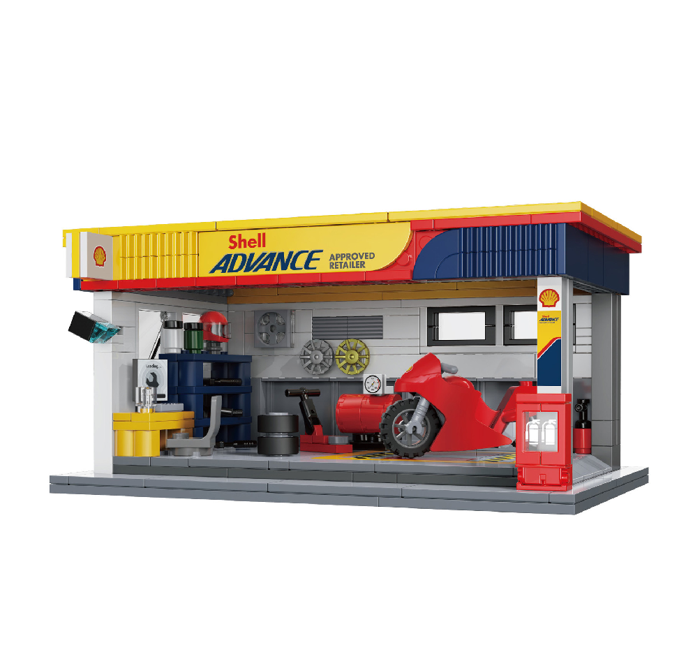 CaDA Shell Maintenance Service Station - Building Brick Model Kit