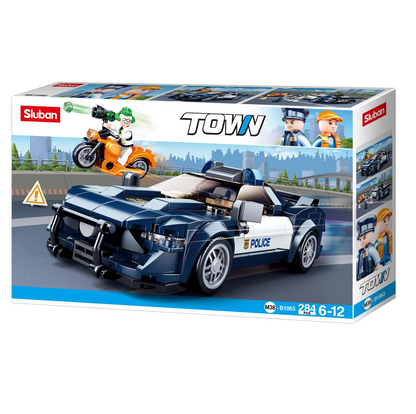 Sluban Police Car - Town Building Brick Kit
