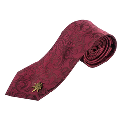 Warhammer 40k Chaos Tie, add a little Chaos to your day with this 100% polyester blend, Khorne red coloured tie with Chaos symbol logo detailing and removable pin badge.&nbsp;
