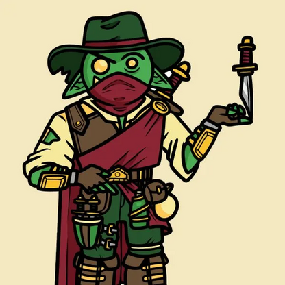Dice Goblin The Bandit - RPG Dice Set with Mini Dice Bag & Sticker