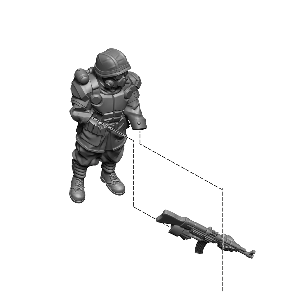 Konflikt ’47 Totenrotte Platoon Commander and Bodyguard