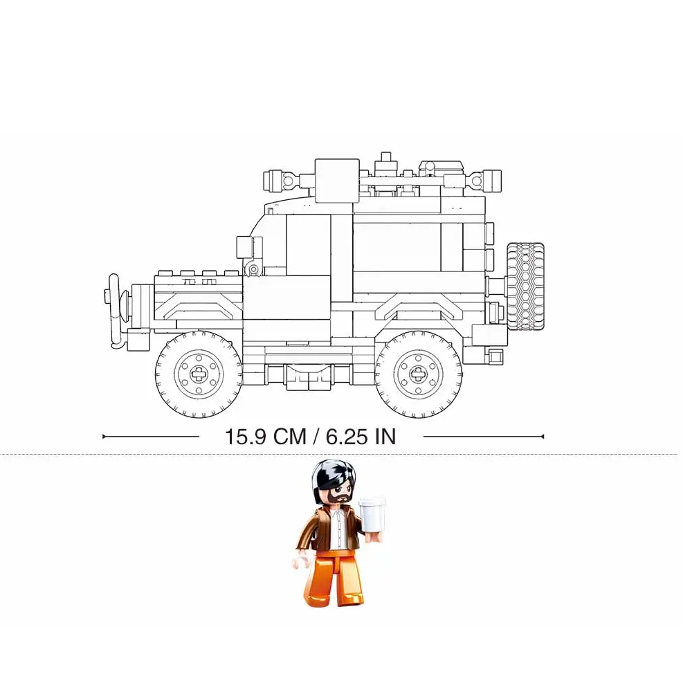 Sluban Yellow Safari Defender - Car Club Building Brick Kit