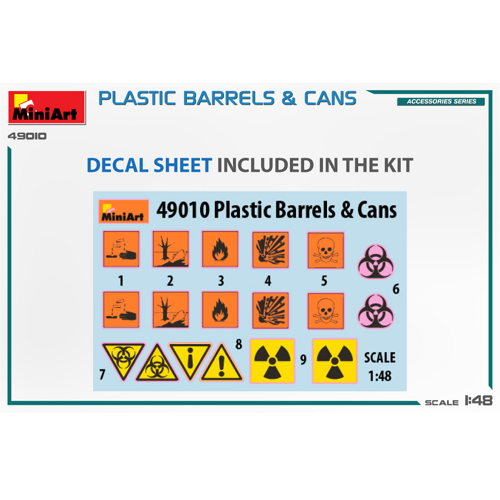 MiniArt Plastic Barrels & Cans - 1:48
