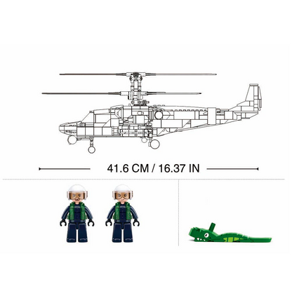 Sluban Russian KA-52S Gunship Helicopter - Model Bricks Kit