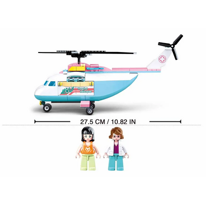 Sluban Helicopter - Girls Dream Building Brick Kit