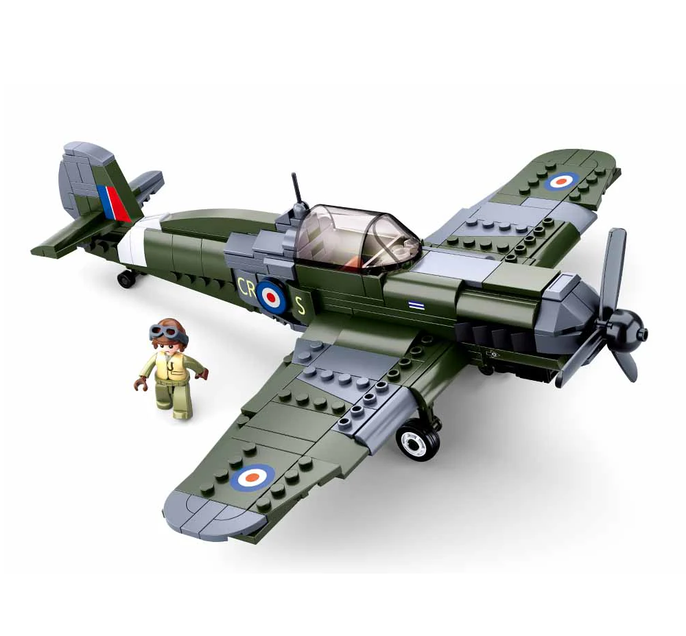 Sluban RAF Spitfire Fighter Plane - Model Bricks Kit