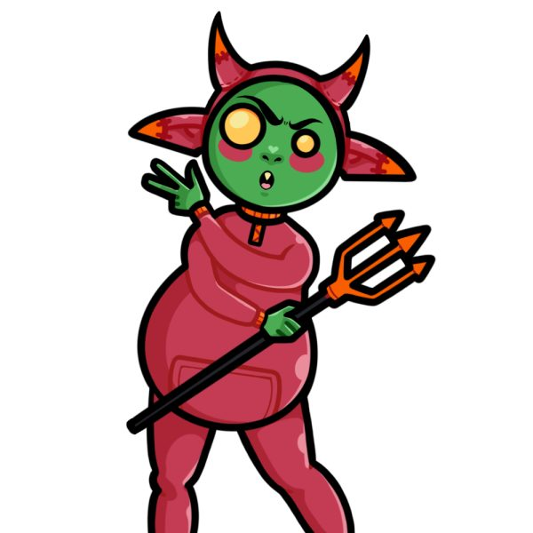 Dice Goblin The Fiendish - RPG Dice Set with Mini Dice Bag & Sticker