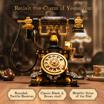 Retro Rotary Telephone Brick Building Set - Pantasy