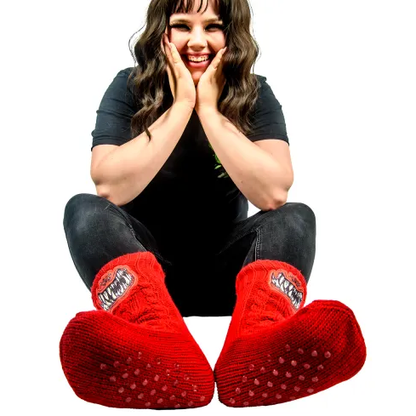 Warhammer Red Squig Slipper Socks