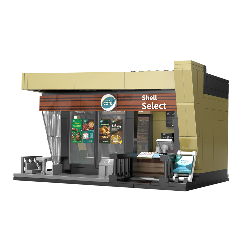 CaDA Shell Select Coffee Shop Café - Building Brick Model Kit