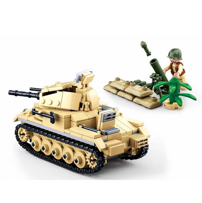 Sluban WWII Panzer II Tank - Model Bricks Kit