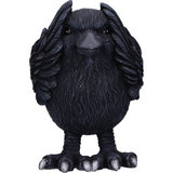 Three Wise Ravens Figurines from Nemesis Now a set of three black ravens depicting the classic See No Evil, Hear No Evil and Speak No Evil poses sculpted individually so you can stand them in any order you like.