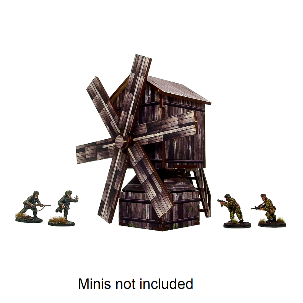 Pre-Painted WW2 Ostfront Village Windmill – 28–30mm Tabletop Scenery