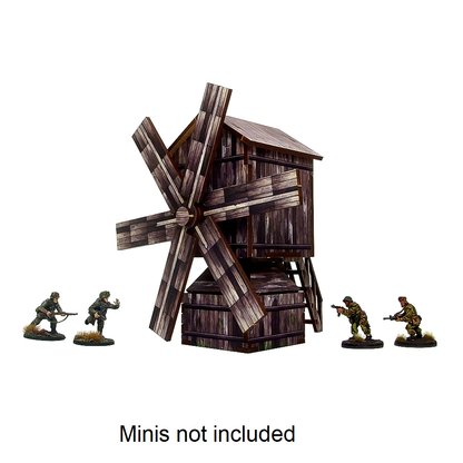 Pre-Painted WW2 Ostfront Village Windmill – 28–30mm Tabletop Scenery