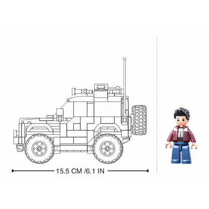 Sluban Orange Tank SUV - ORV Building Brick Kit