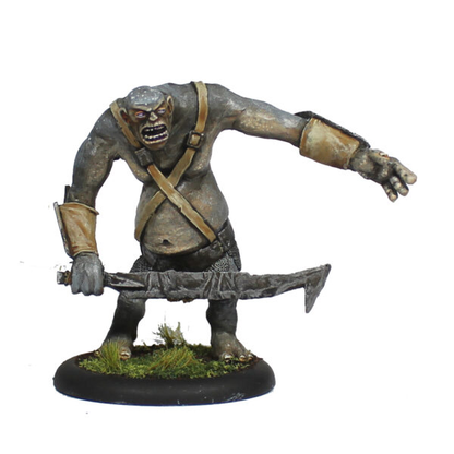 Armoured Tjitnir by Oakbound Studio. A lead pewter miniature of a mountain goblin that can be assembled with or without armour