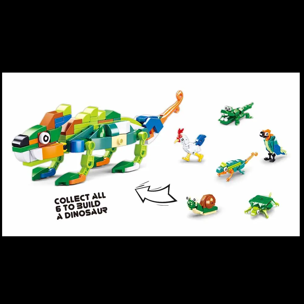 Sluban Qbricks Ovipara Mystery Egg Building Brick Kit -1 Random Collectible Animal