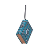 Book of Dreams Hanging Ornament by Nemesis Now. Crafted from polyresin and hand painted in a turquoise, black and silver finish