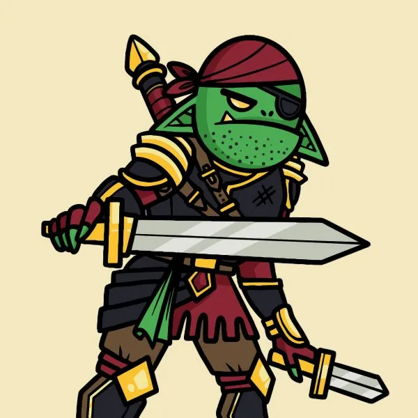 Dice Goblin The Mercenary - RPG Dice Set with Mini Dice Bag & Sticker
