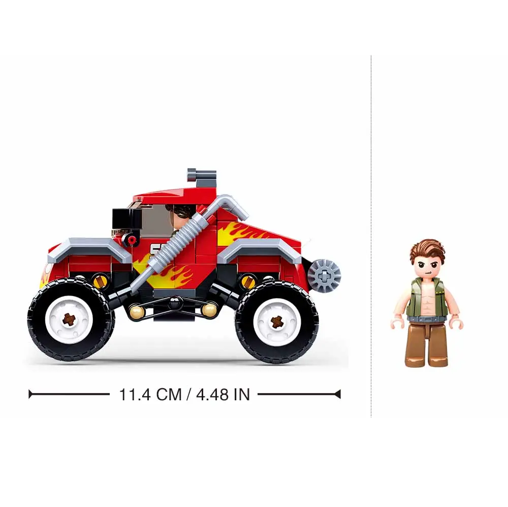 Sluban Flames Off Road Vehicle - Town Building Brick Kit