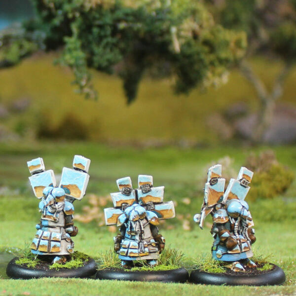 Gnome Guilds by Oakbound Studio. A set of ten lead pewter miniatures full of character, some carrying musical instruments and others with flame throwers