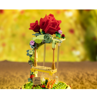 The Little Prince Rose Swing Display Model Brick Building Set - Pantasy