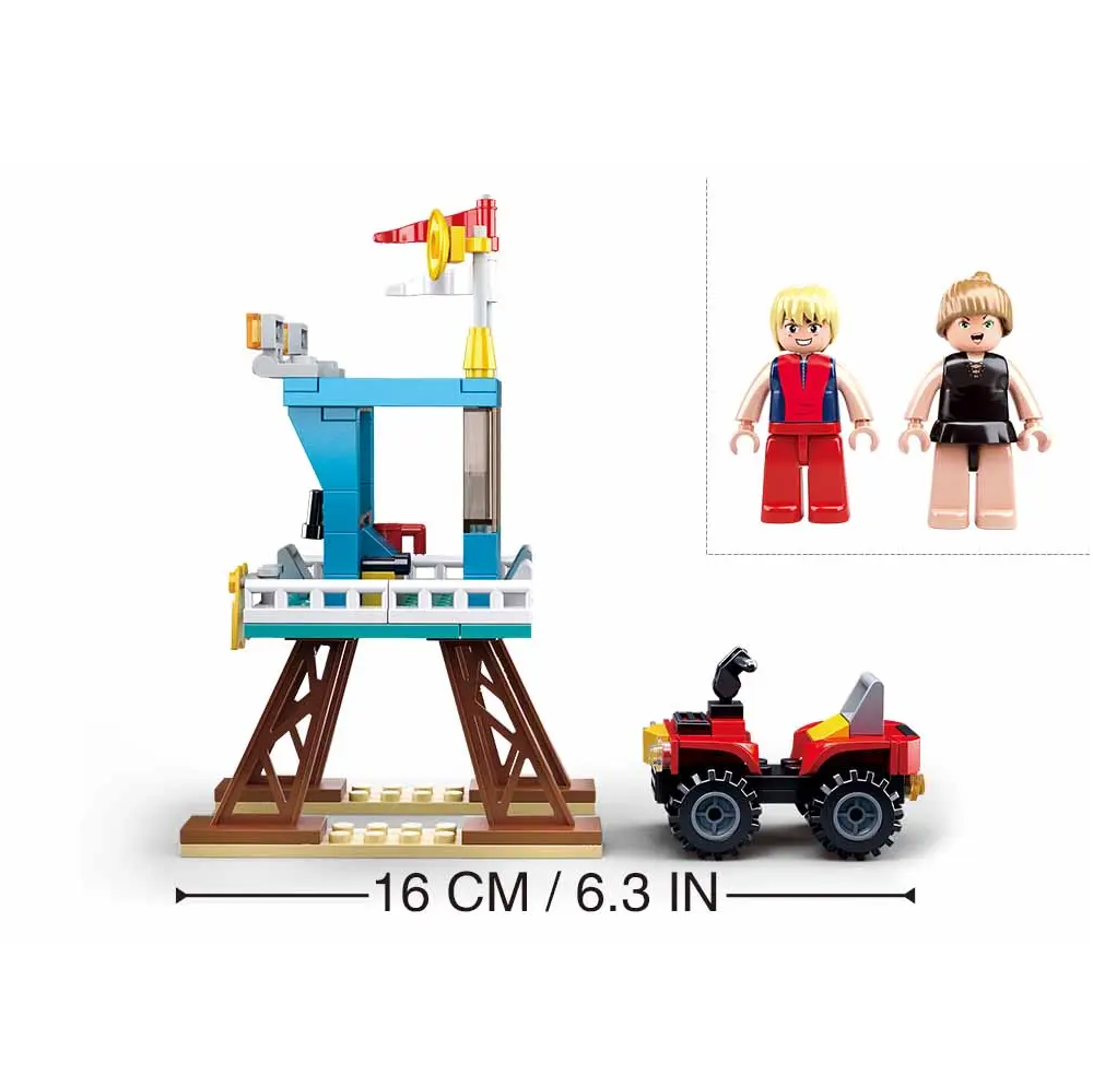 Sluban Surf Beach Patrol Lifeguard Tower - Beach Series Building Brick Kit