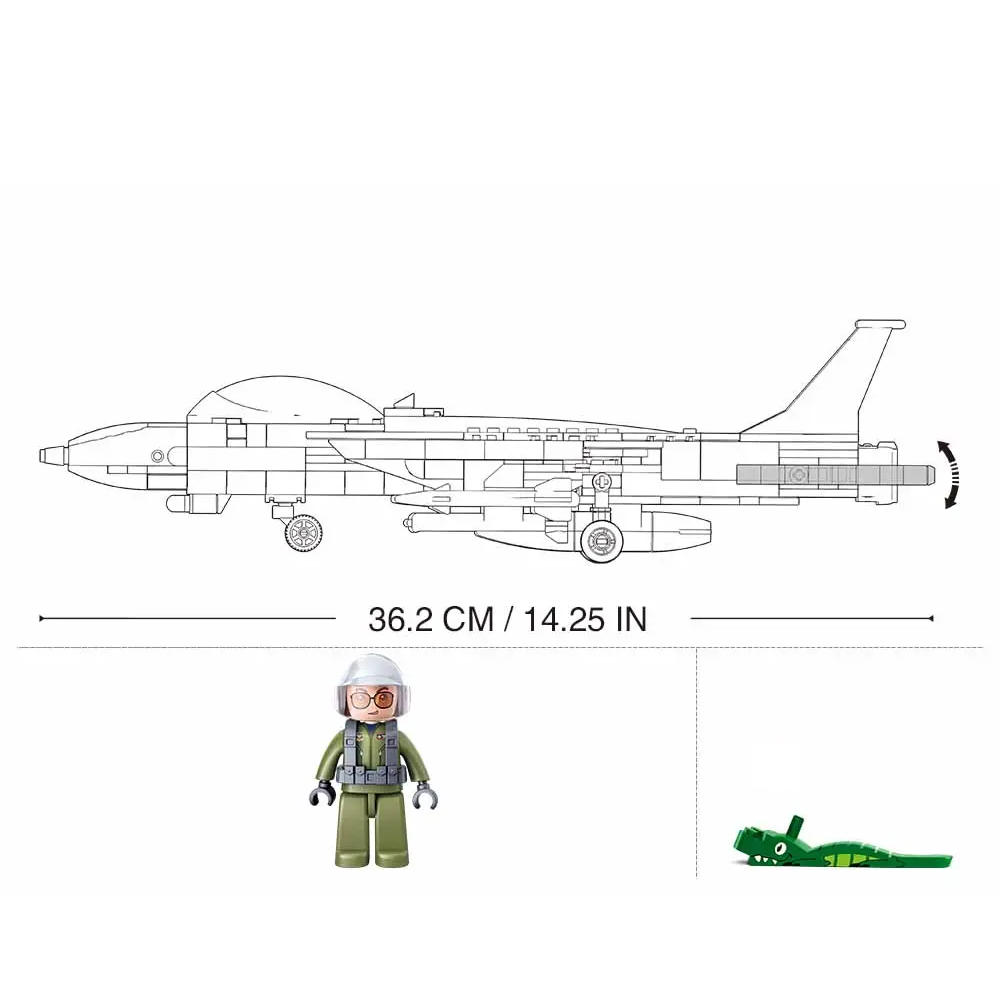 Sluban F14 Fighter Plane - Army Building Brick Kit