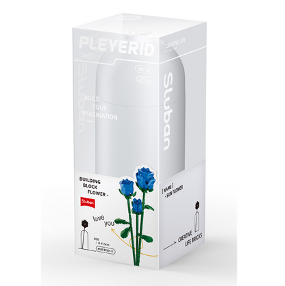 Sluban Blue Rose Flower Brick Kit - Pleyerid