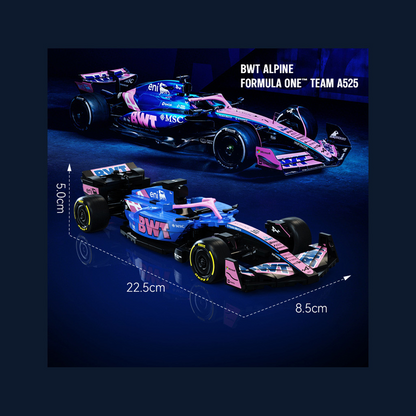 CaDA BWT Alpine F1 Team A525 Racing Car - 300 Piece Brick Model Kit