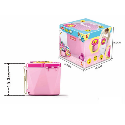 Sluban Pink Bricks Bucket  - Building Bricks