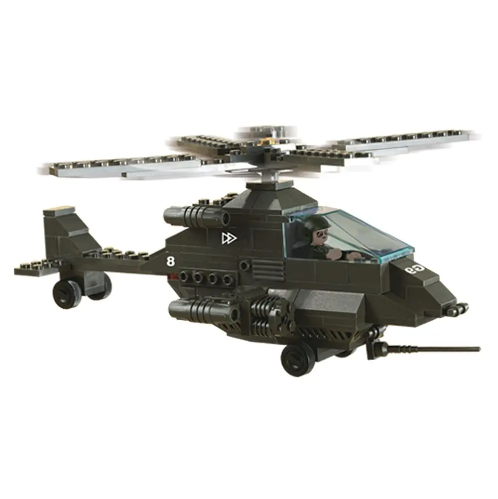Sluban Apachi Helicopter - Army Building Brick Kit