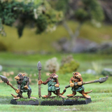 Gnawloch Warriors by Oakbound Studio. A set of ten lead pewter miniatures of Gnawloch rat warriors with various weapons and full of character