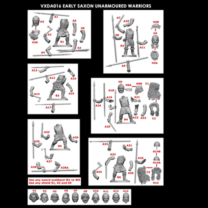 Victrix Early Saxon Unarmoured Warriors