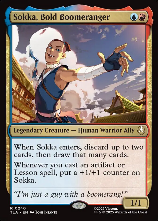 Sokka, Bold Boomeranger Avatar The Last Airbender #240 MTG Single Card Front
