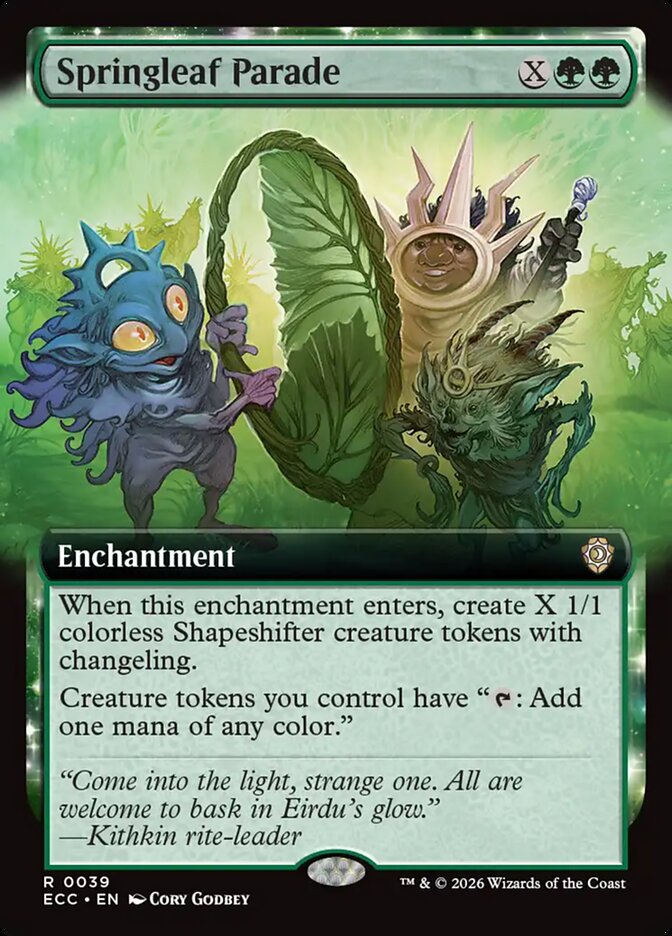 Springleaf Parade Lorwyn Eclipsed Commander Extended Art #039