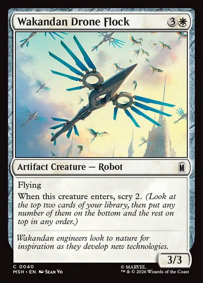 Marvel Superheroes Wakandan Drone Flock Card Front