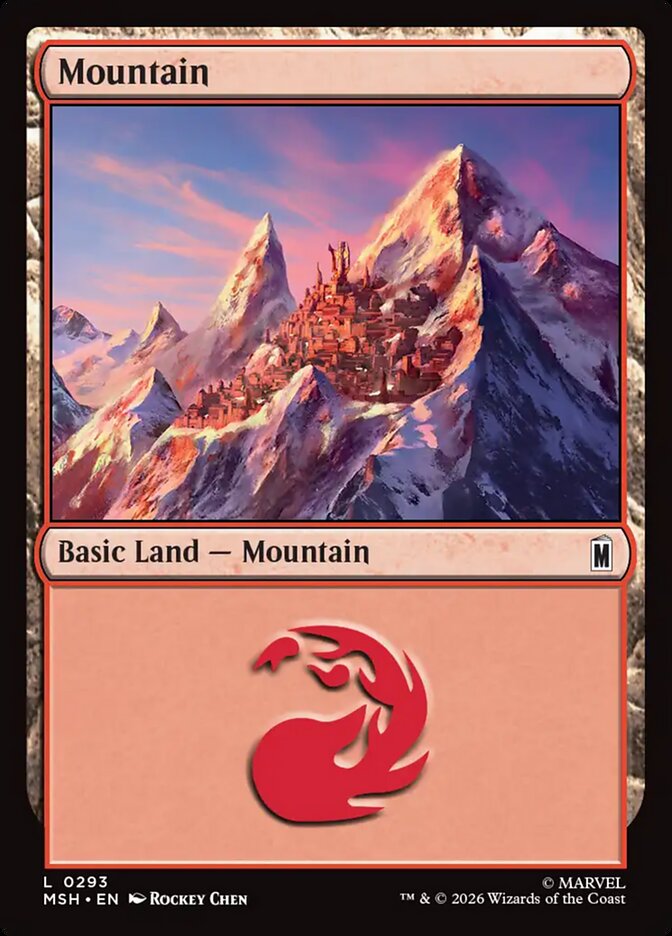 Marvel Superheroes Mountain Card Front