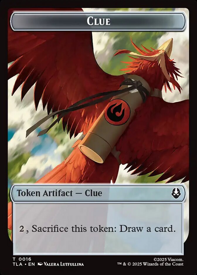 Clue Avatar The Last Airbender Token #016 MTG Single Card Front