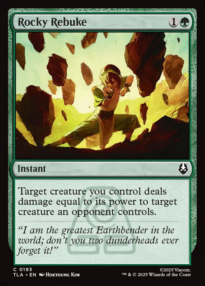 Rocky Rebuke Avatar The Last Airbender #193 MTG Single Card Front