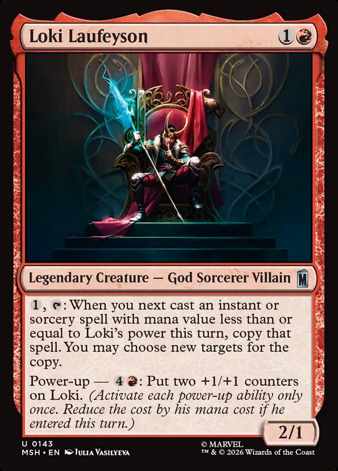 Marvel Superheroes Loki Laufeyson Card Front