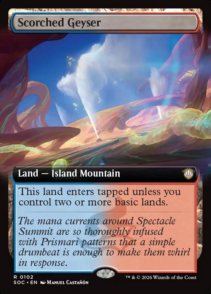 Scorched Geyser Extended Art SOS Commander #054