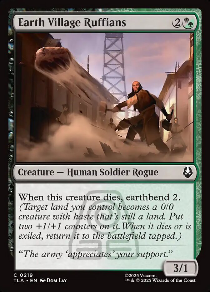 Earth Village Ruffians Avatar The Last Airbender #219 MTG Single Card Front