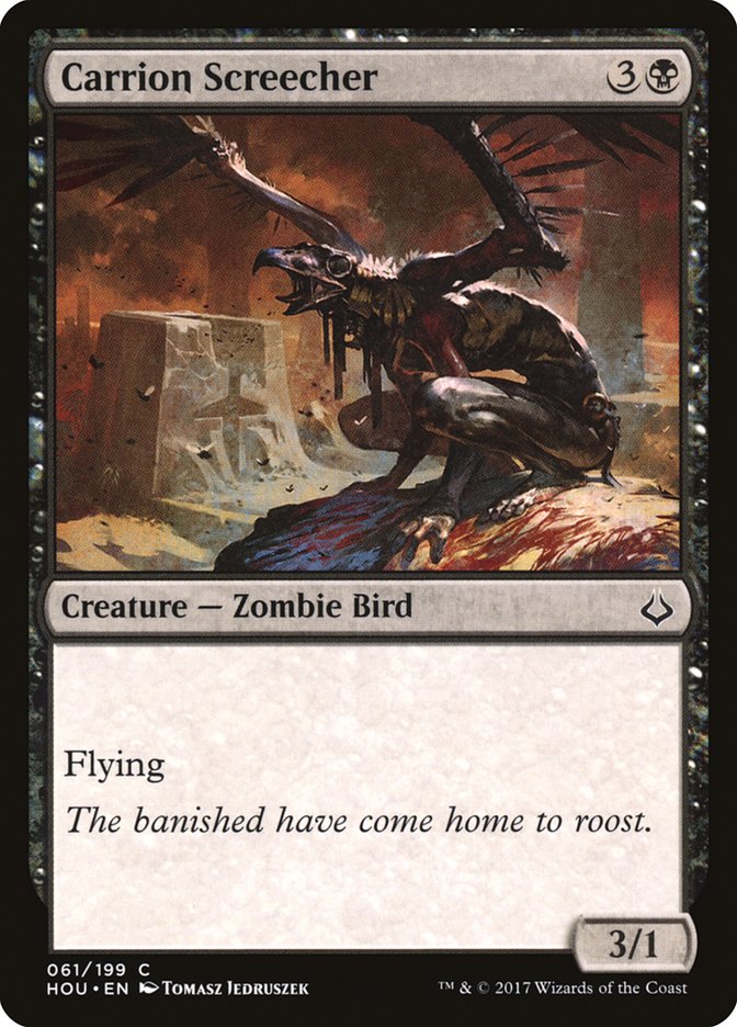 Hour of Devastation Carrion Screecher #061 Card Front