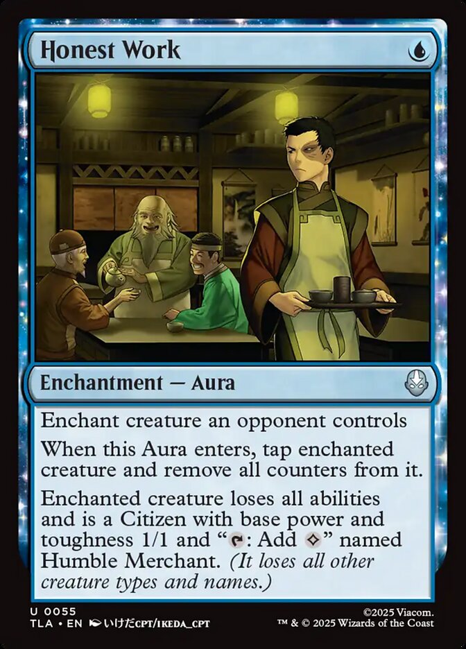 Honest Work Avatar The Last Airbender #055 MTG Single Card Front