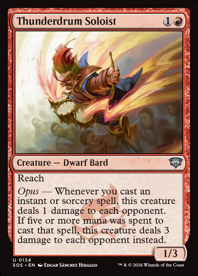 Thunderdrum Soloist Secrets of Strixhaven #134Card Front