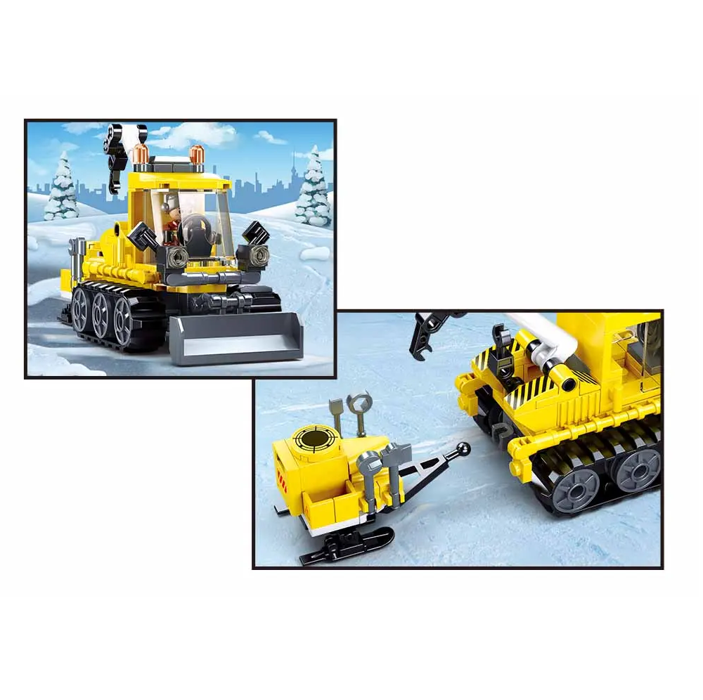 Sluban Rescue Vehicle - Town Snowfield Rescue Building Brick Kit
