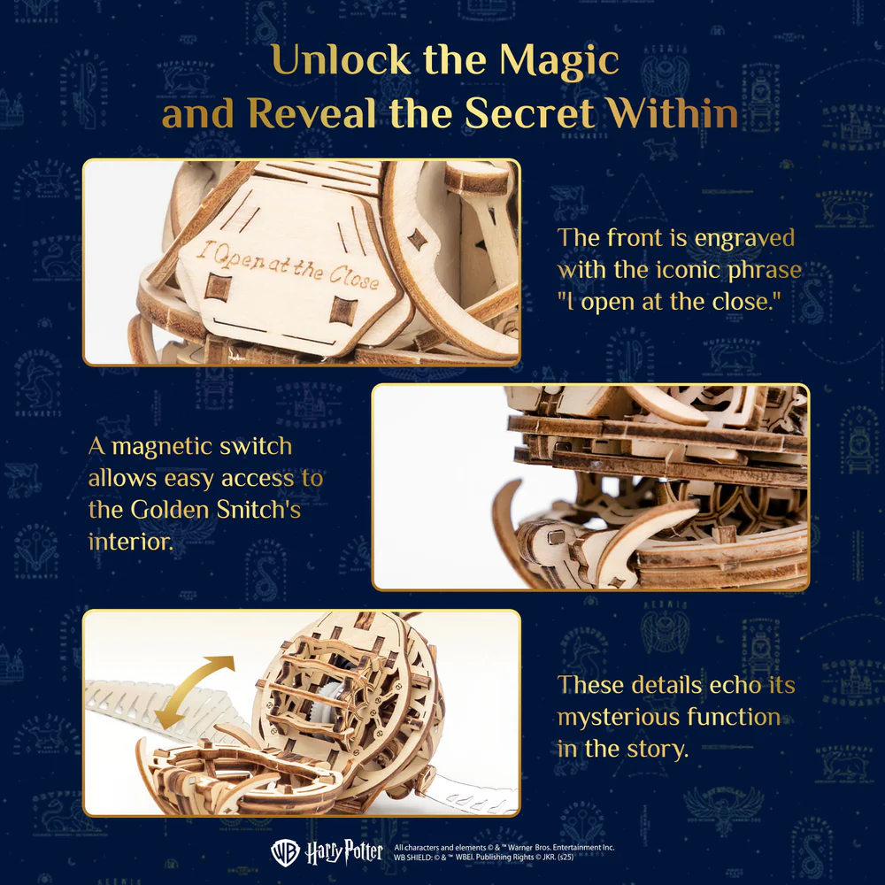 Harry Potter Mechanical Golden Snitch - Puremind Wooden Model Kit