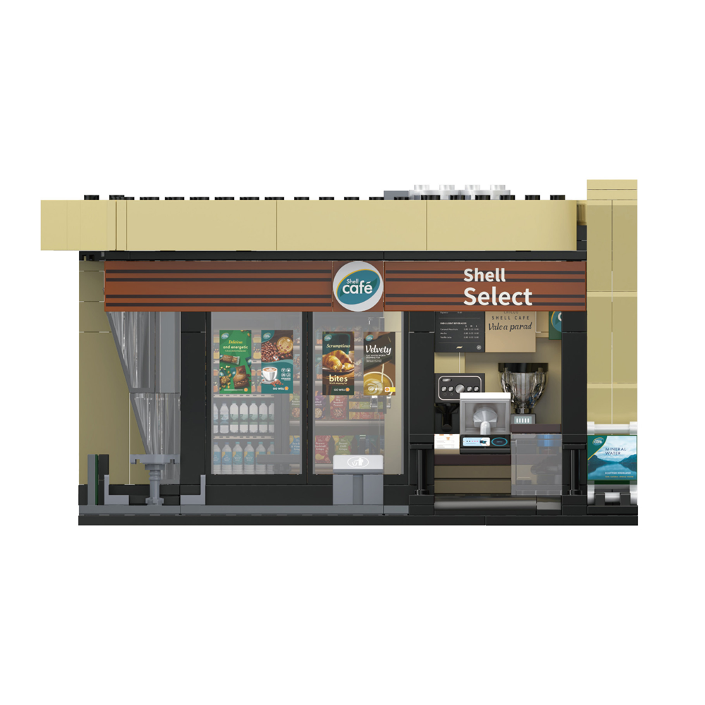 CaDA Shell Select Coffee Shop Café - Building Brick Model Kit